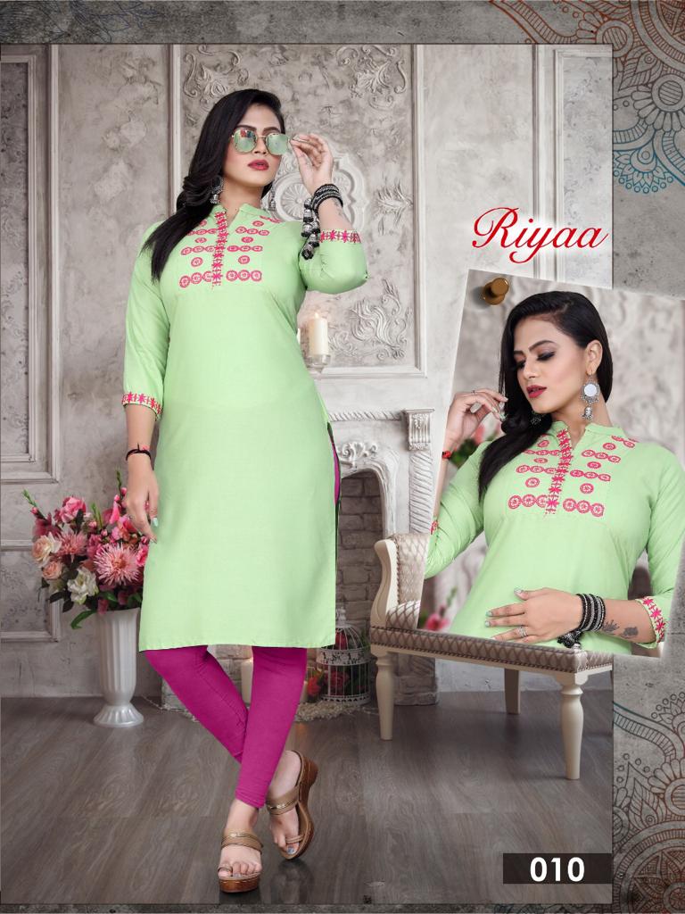 Riyaa Casual Daily Wear Rayon Printed Kurti Collection